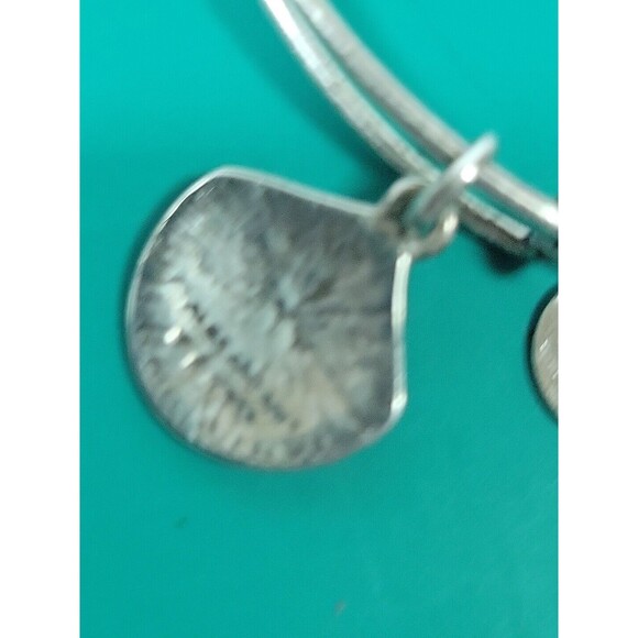 Alex and Ani Sea Shell Charm Silver Tone Adjustable Bangle Bracelet - Picture 4 of 6